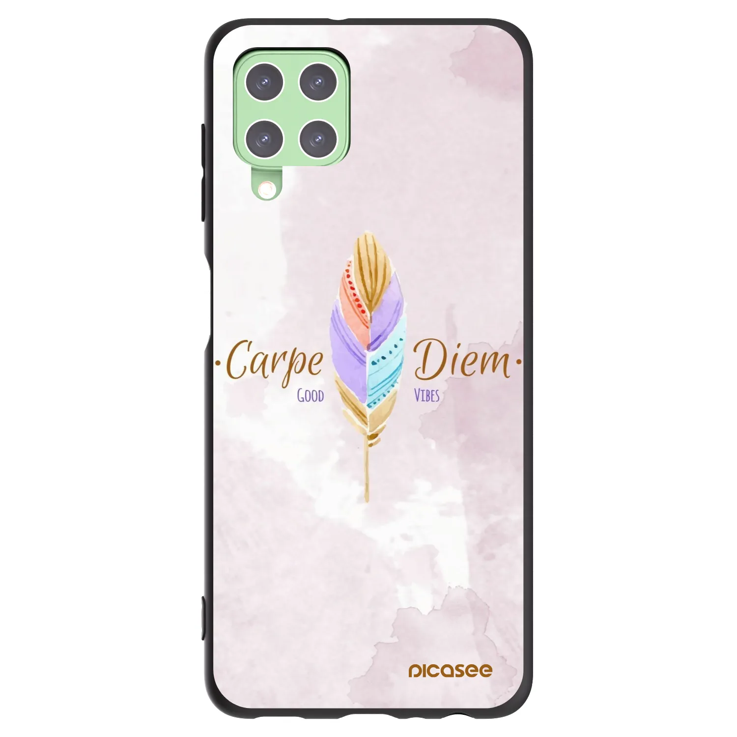 Picasee silikónový čierny obal pre Samsung Galaxy A22 A225F 4G - Užívaj dňa