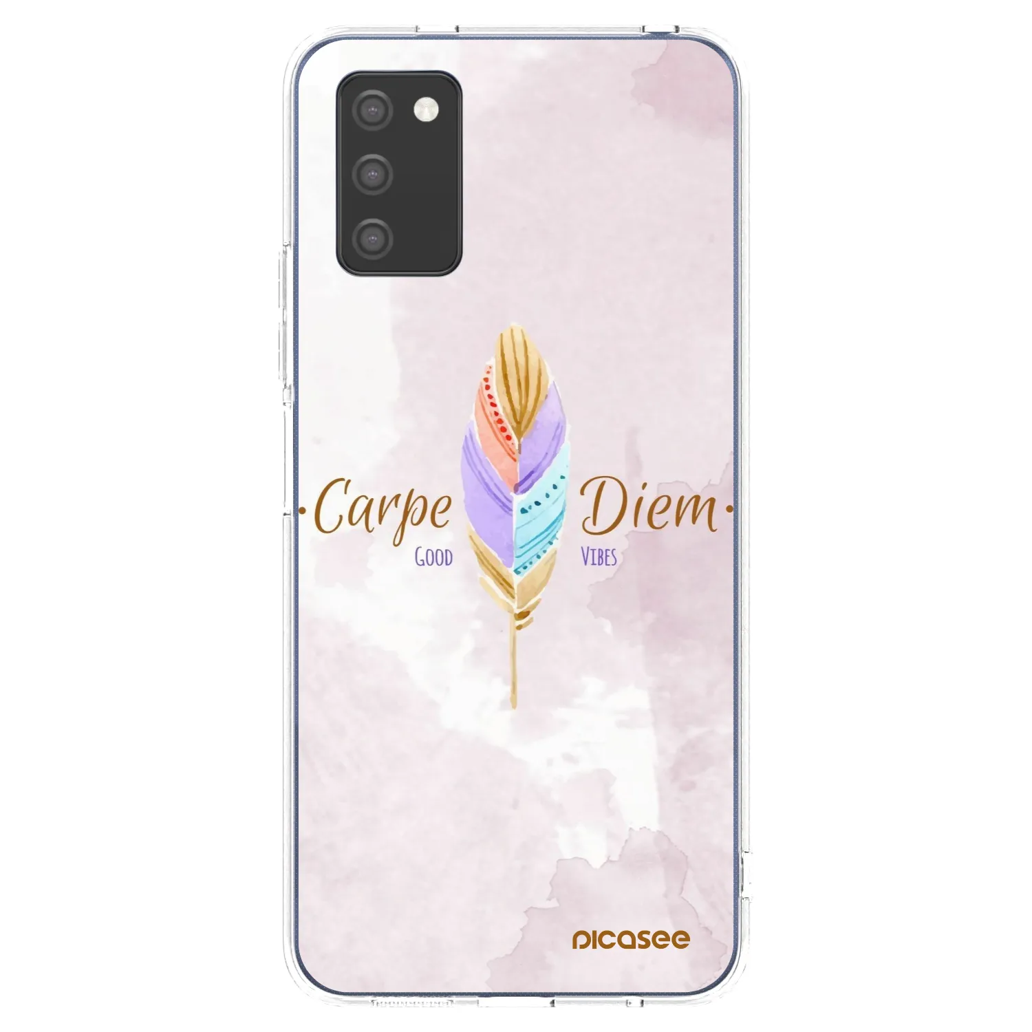 Picasee silikónový prehľadný obal pre Samsung Galaxy A03s A037G - Užívaj dňa