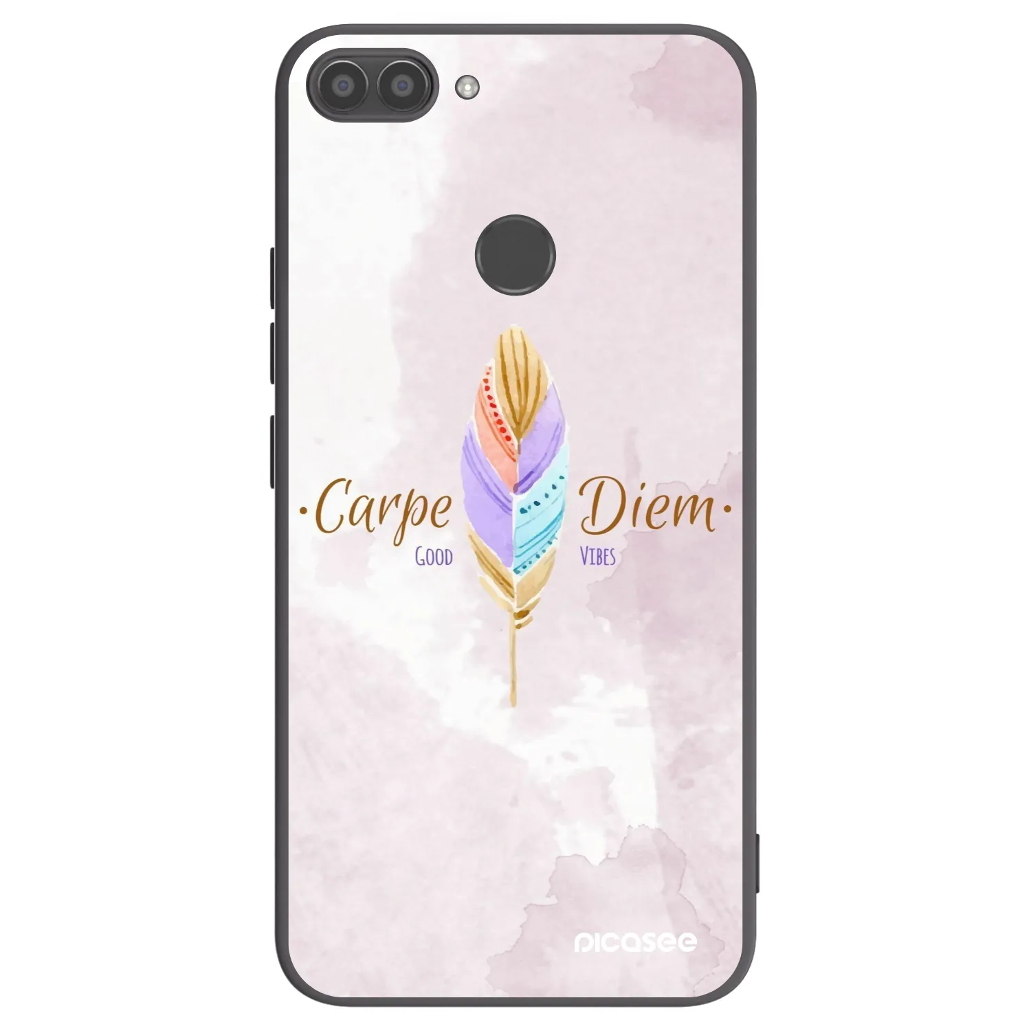 Picasee silikónový čierny obal pre Huawei P Smart - Užívaj dňa