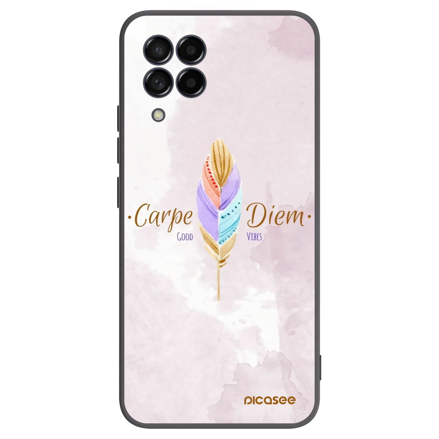 Picasee silikónový čierny obal pre Samsung Galaxy M53 5G - Užívaj dňa