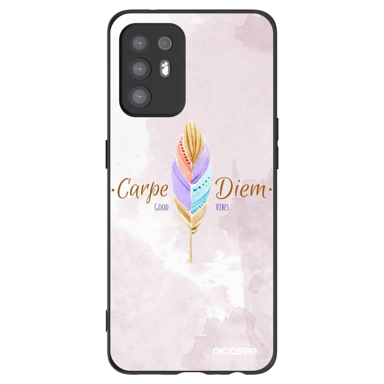 Picasee silikónový čierny obal pre OPPO A94 5G - Užívaj dňa