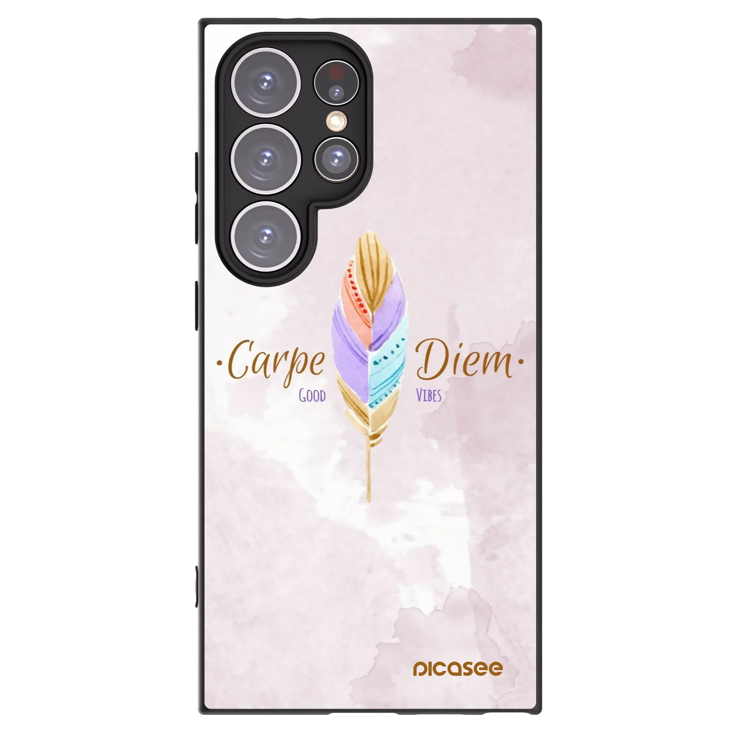 Picasee silikónový čierny obal pre Samsung Galaxy S24 Ultra S928B 5G - Užívaj dňa