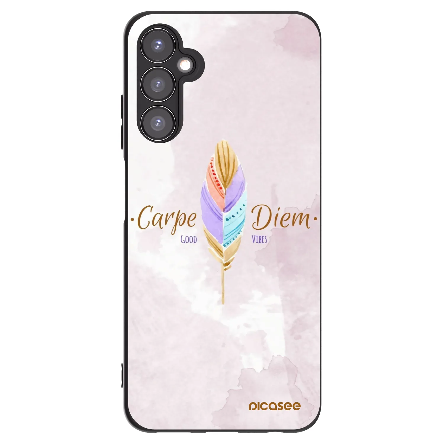 Picasee silikónový čierny obal pre Samsung Galaxy A05s A057G - Užívaj dňa