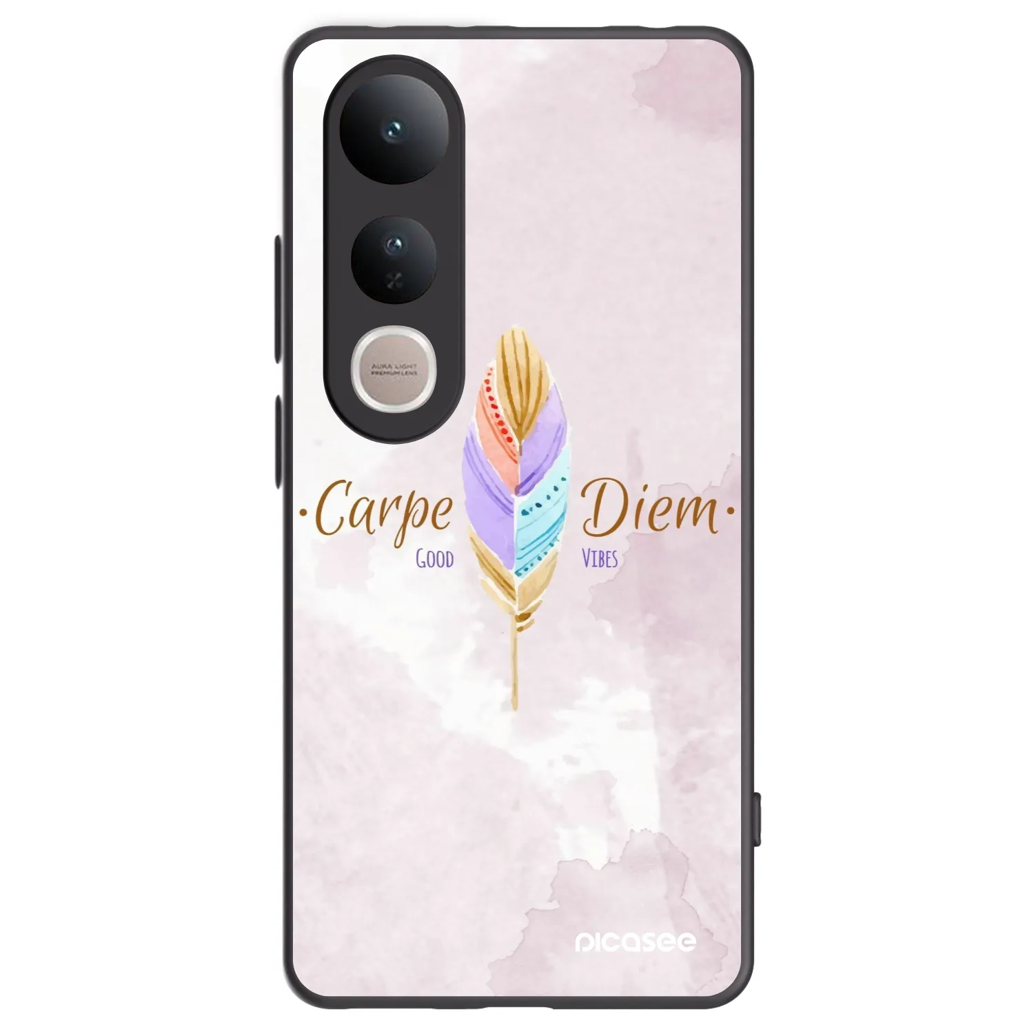 Picasee silikónový čierny obal pre Vivo V50 Lite 5G - Užívaj dňa