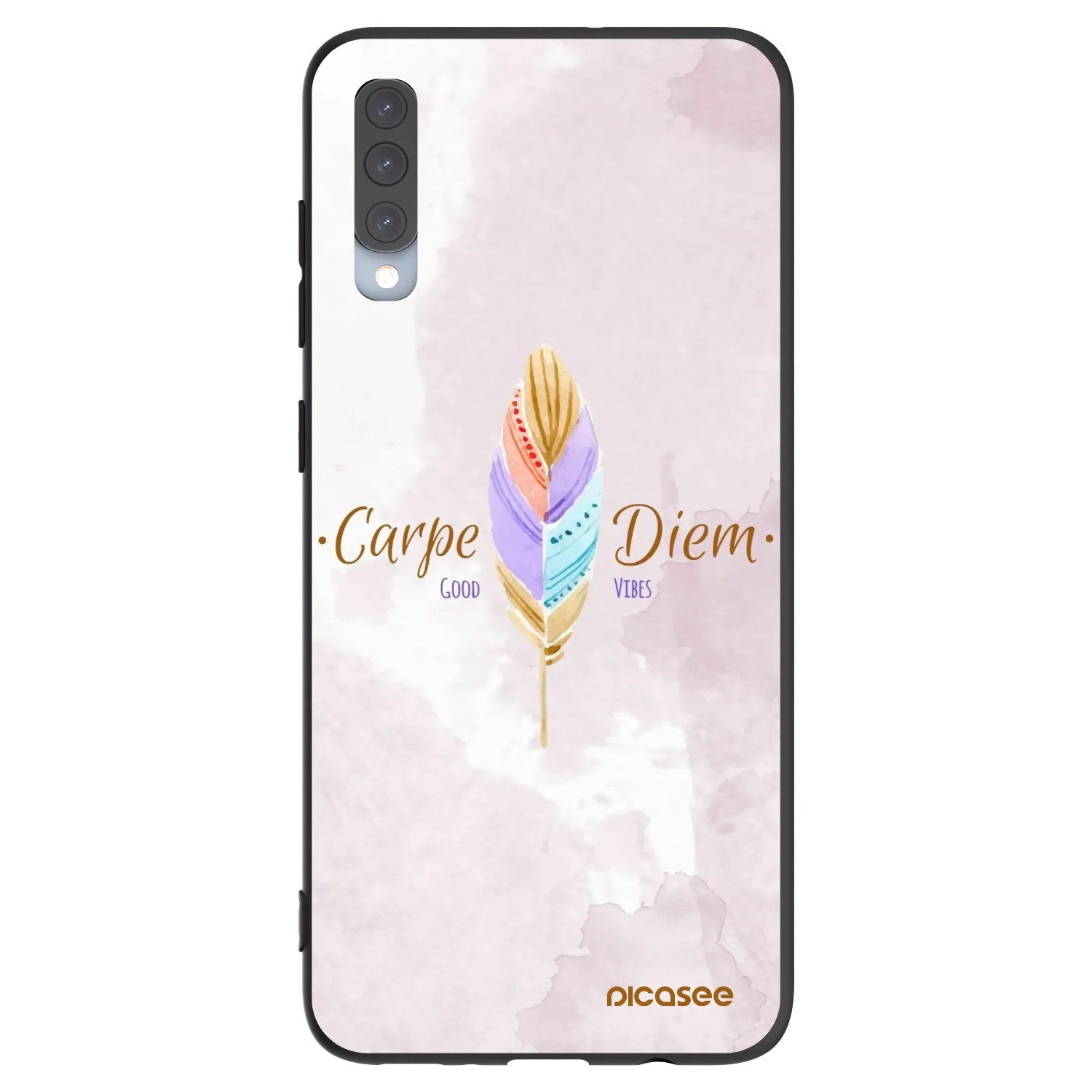 Picasee silikónový čierny obal pre Samsung Galaxy A70 A705F - Užívaj dňa