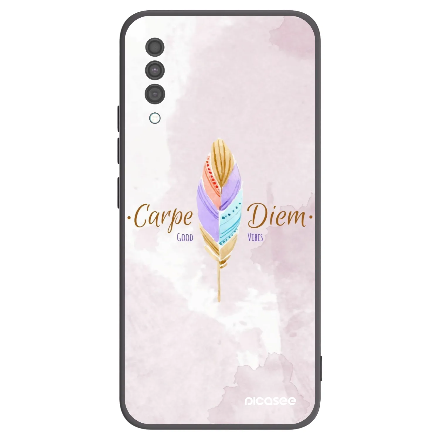 Picasee silikónový čierny obal pre Samsung Galaxy A30s A307F - Užívaj dňa
