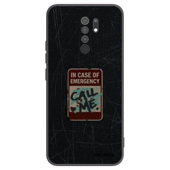 Picasee silikónový čierny obal pre Xiaomi Redmi 9 - EMERGENCY