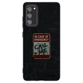 Picasee silikónový čierny obal pre Samsung Galaxy S20 FE - EMERGENCY