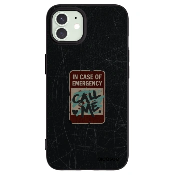 Picasee silikónový čierny obal pre Apple iPhone 12 Pro - EMERGENCY