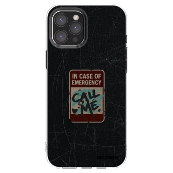Picasee silikónový prehľadný obal pre Apple iPhone 12 Pro Max - EMERGENCY