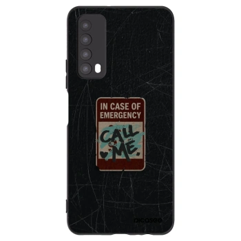Picasee silikónový čierny obal pre Huawei P Smart 2021 - EMERGENCY