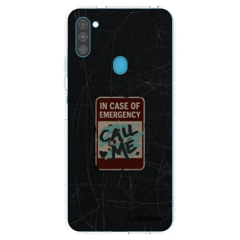 Picasee silikónový prehľadný obal pre Samsung Galaxy M11 - EMERGENCY