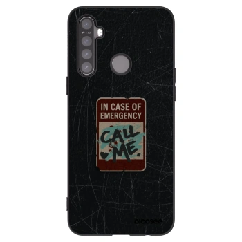 Picasee silikónový čierny obal pre Realme 5 - EMERGENCY