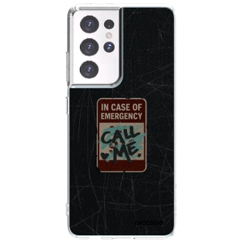 Picasee silikónový prehľadný obal pre Samsung Galaxy S21 Ultra 5G G998B - EMERGENCY