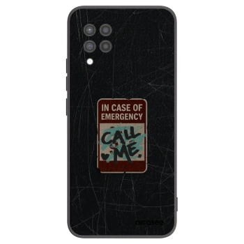 Picasee silikónový čierny obal pre Samsung Galaxy A42 A426B - EMERGENCY