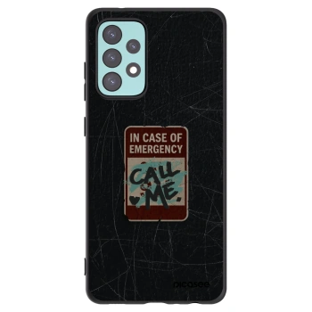 Picasee silikónový čierny obal pre Samsung Galaxy A72 A725F - EMERGENCY