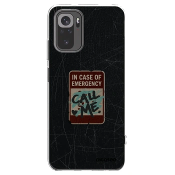 Picasee silikónový prehľadný obal pre Xiaomi Redmi Note 10S - EMERGENCY