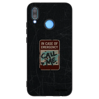 Picasee silikónový čierny obal pre Huawei P20 Lite - EMERGENCY