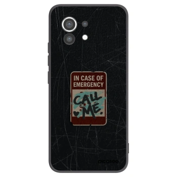 Picasee silikónový čierny obal pre Xiaomi Mi 11 - EMERGENCY