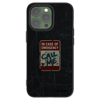 Picasee silikónový čierny obal pre Apple iPhone 13 Pro - EMERGENCY