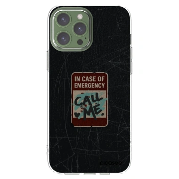 Picasee silikónový prehľadný obal pre Apple iPhone 13 Pro Max - EMERGENCY