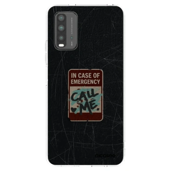 Picasee silikónový čierny obal pre Xiaomi Redmi 9T - EMERGENCY