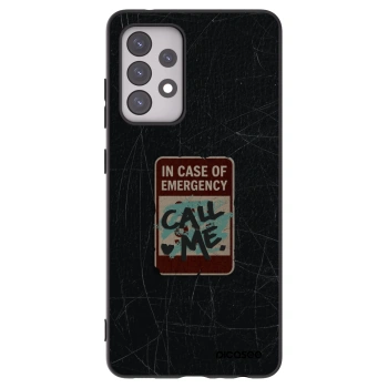 Picasee silikónový čierny obal pre Samsung Galaxy A52s 5G A528B - EMERGENCY