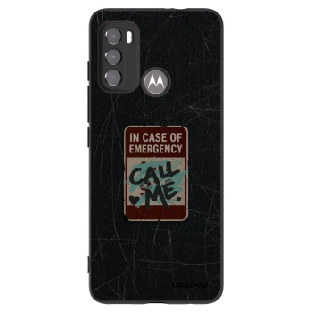 Picasee silikónový čierny obal pre Motorola Moto G60 - EMERGENCY