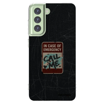 Picasee silikónový prehľadný obal pre Samsung Galaxy S21 FE 5G - EMERGENCY