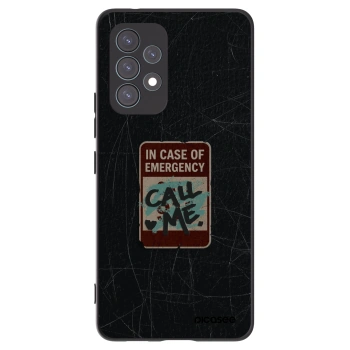 Picasee silikónový čierny obal pre Samsung Galaxy A53 5G A536 - EMERGENCY