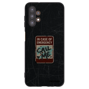 Picasee silikónový čierny obal pre Samsung Galaxy A13 4G A135 - EMERGENCY
