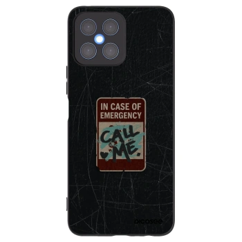 Picasee silikónový čierny obal pre Honor X8 4G - EMERGENCY