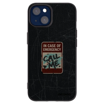 Picasee silikónový čierny obal pre Apple iPhone 14 - EMERGENCY