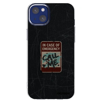 Picasee silikónový prehľadný obal pre Apple iPhone 14 Plus - EMERGENCY