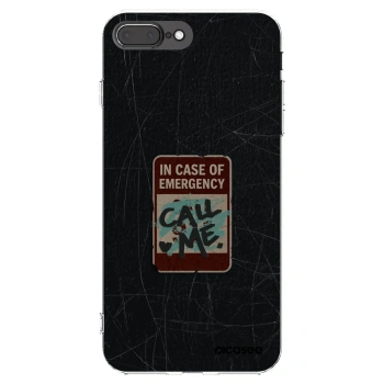 Picasee silikónový prehľadný obal pre Apple iPhone 8 Plus - EMERGENCY