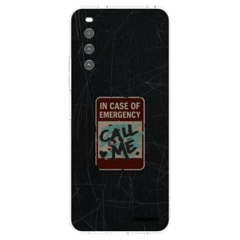 Picasee silikónový prehľadný obal pre Sony Xperia 10 IV 5G - EMERGENCY