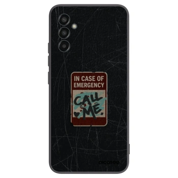 Picasee silikónový čierny obal pre Samsung Galaxy M13 M135F - EMERGENCY