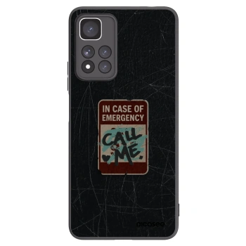 Picasee silikónový čierny obal pre Xiaomi Redmi Note 11 Pro+ 5G - EMERGENCY