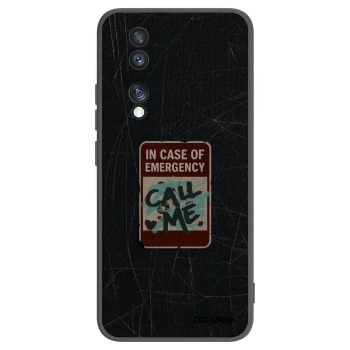 Picasee silikónový čierny obal pre Honor 70 - EMERGENCY