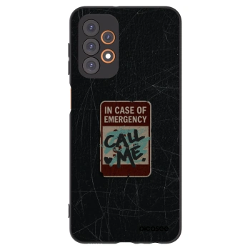 Picasee silikónový čierny obal pre Samsung Galaxy A23 A235F 4G - EMERGENCY