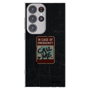 Picasee silikónový prehľadný obal pre Samsung Galaxy S23 Ultra 5G - EMERGENCY
