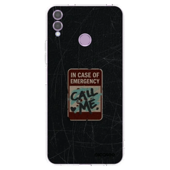 Picasee silikónový prehľadný obal pre Honor 8X - EMERGENCY