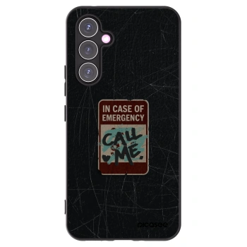 Picasee silikónový čierny obal pre Samsung Galaxy A54 5G A546B - EMERGENCY