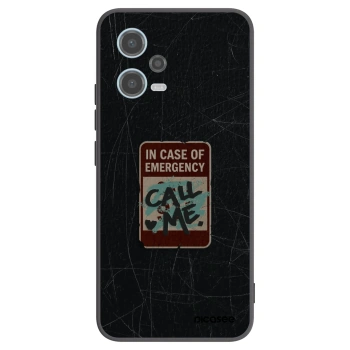Picasee silikónový čierny obal pre Xiaomi Redmi Note 12 5G - EMERGENCY