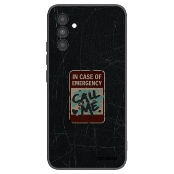 Picasee silikónový čierny obal pre Samsung Galaxy A04s A047F - EMERGENCY