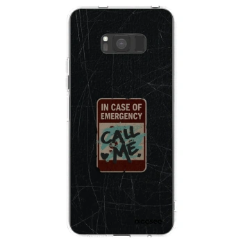 Picasee silikónový prehľadný obal pre Samsung Galaxy S8 G950F - EMERGENCY