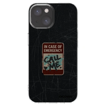 Picasee silikónový prehľadný obal pre Apple iPhone 15 - EMERGENCY