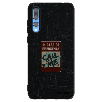 Picasee silikónový čierny obal pre Huawei P20 Pro - EMERGENCY