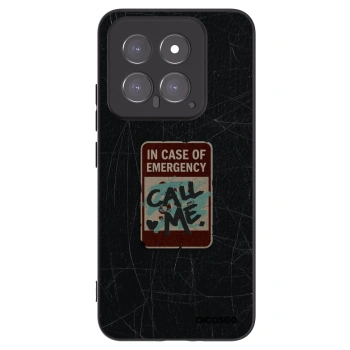Picasee silikónový čierny obal pre Xiaomi 14 - EMERGENCY