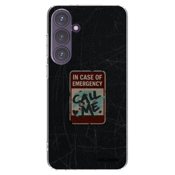 Picasee silikónový prehľadný obal pre Samsung Galaxy S24+ S926B 5G - EMERGENCY